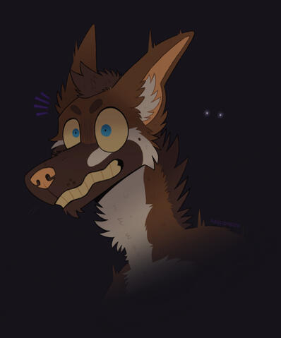 Scared Maned Wolf